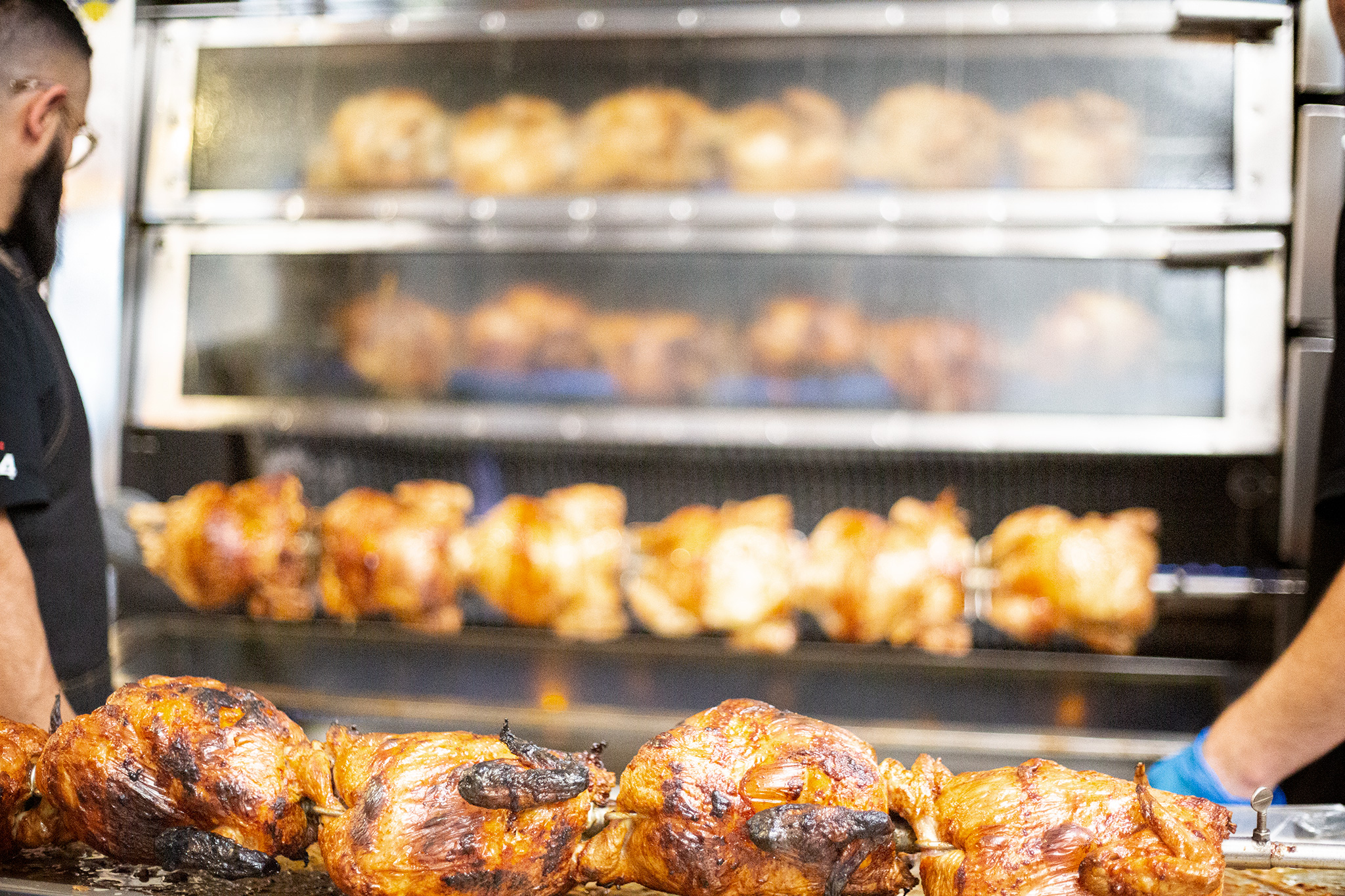 Our chicken is roasted to perfection in our own gas oven.